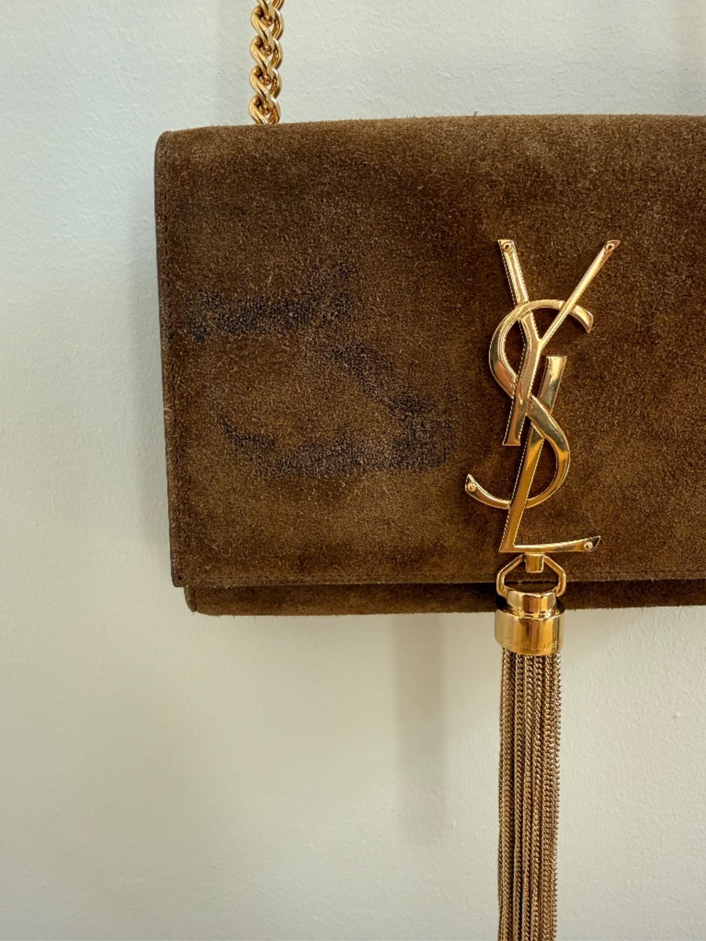 Vintage Suede Tassel Chain Bag by Saint Laurent - Picture 3 of 8